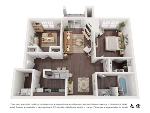 two bedroom floor plan an open concept layout with a large closet and a walk in closet